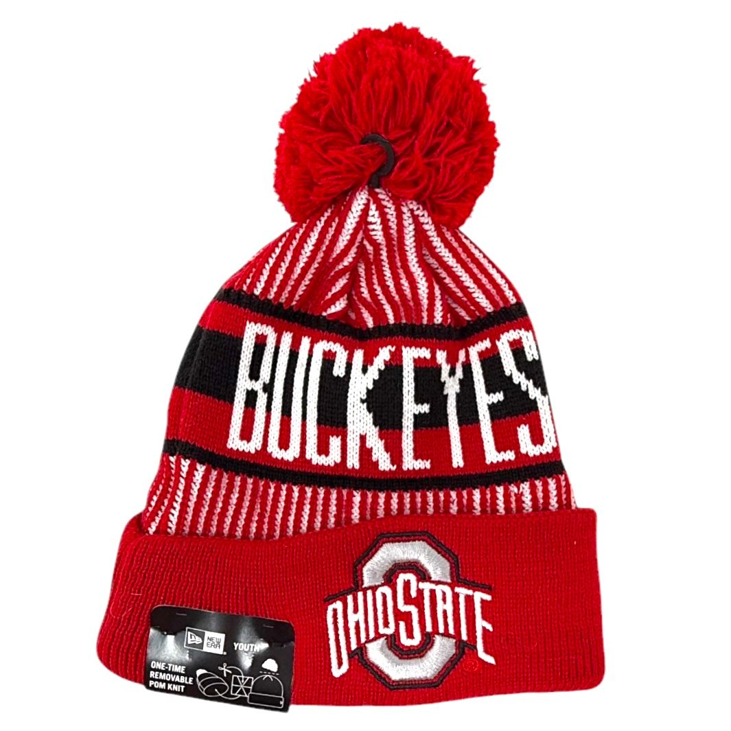 Ohio State Buckeyes Child New Era Knit Pom Hat