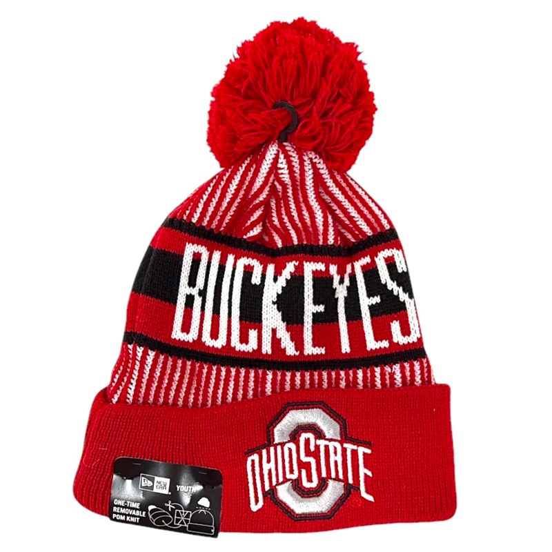Ohio State Buckeyes Child New Era Knit Pom Hat Ohio State Buckeyes Child New Era Knit Pom Hat