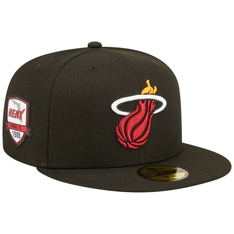 Miami Heat Men's City Side New Era 59Fifty Fitted Hat Miami Heat Men's City Side New Era 59Fifty Fitted Hat