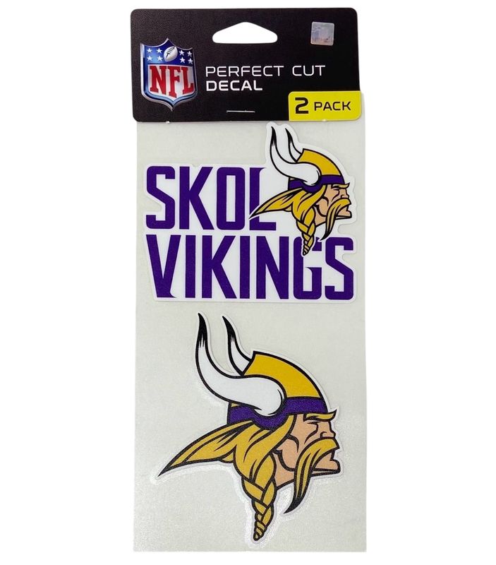 Minnesota Vikings Skol 4" x 8" Perfect Cut 2 Piece Decal