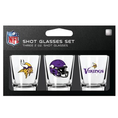 Minnesota Vikings NFL 3pc 2oz Shot Glass Set