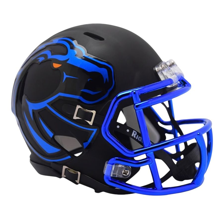 Boise State Broncos 2024 Black Matte Riddell Speed Mini Helmet