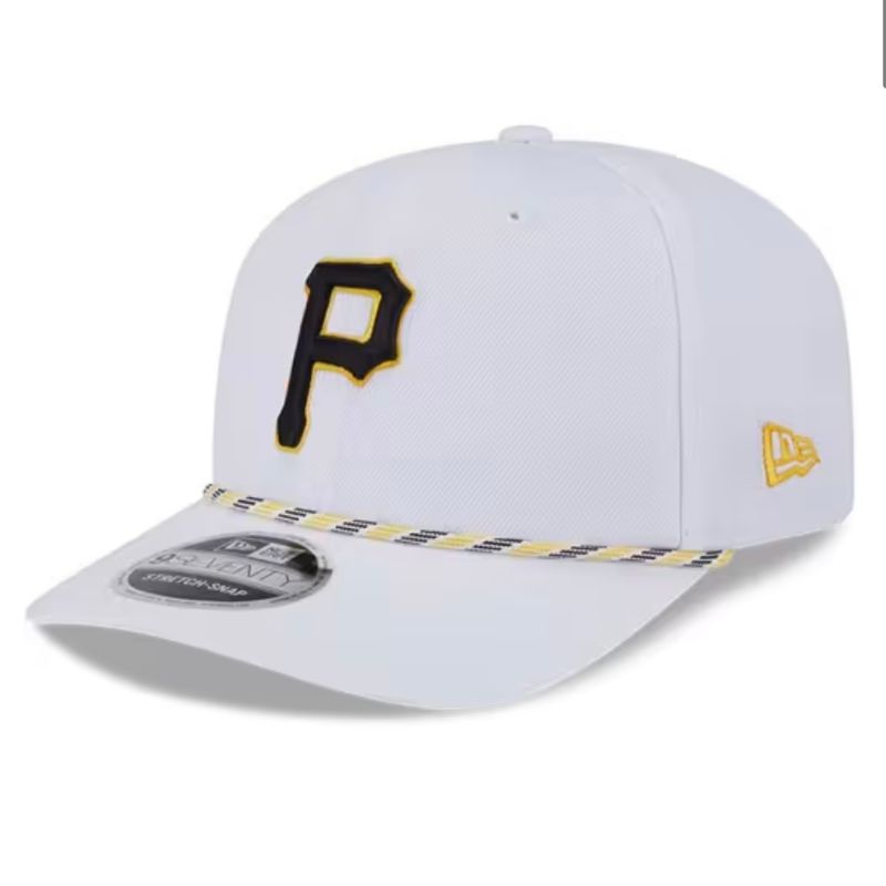 Pittsburgh Pirates Men's White Multi Rope New Era 9Seventy Stretch-Snap Hat