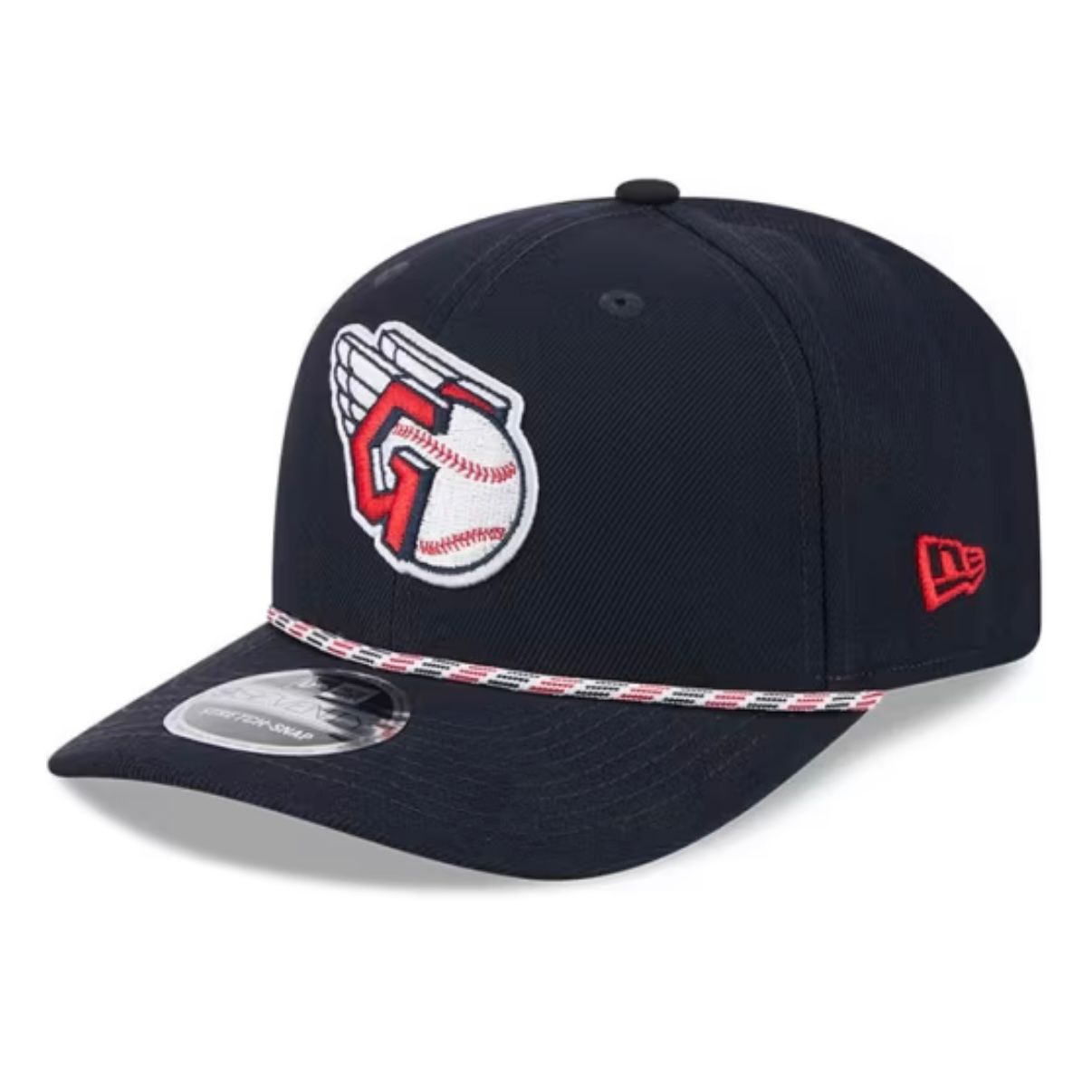 Cleveland Guardians Men's Blue Multi Rope New Era 9Seventy Stretch-Snap Hat