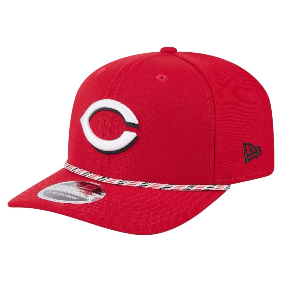 Cincinnati Reds Men's Red Multi Rope New Era 9Seventy Stretch-Snap Hat