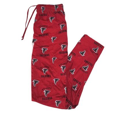 Atlanta Falcons Men's Red Reebok  All Over Print Pajama Pants