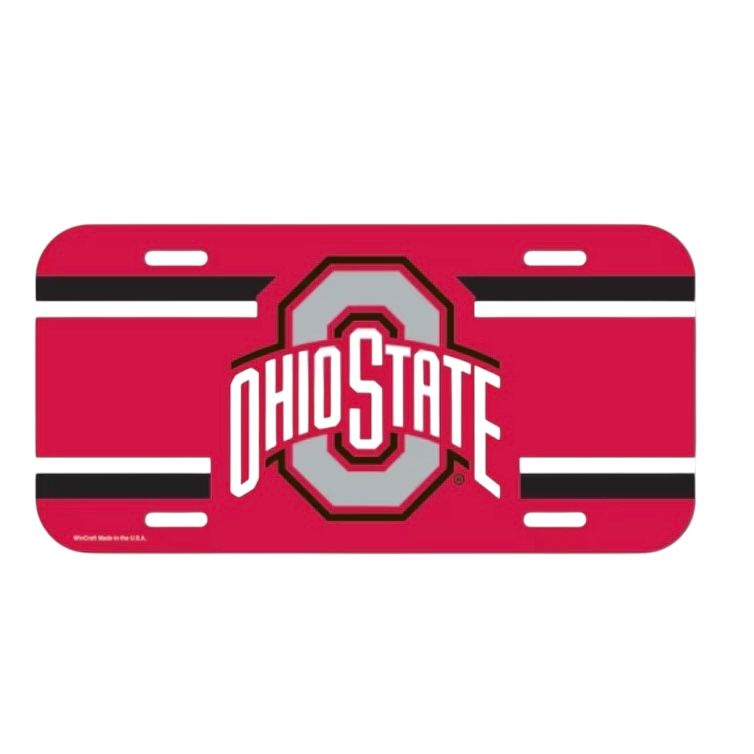 Ohio State Buckeyes Plastic License Plate