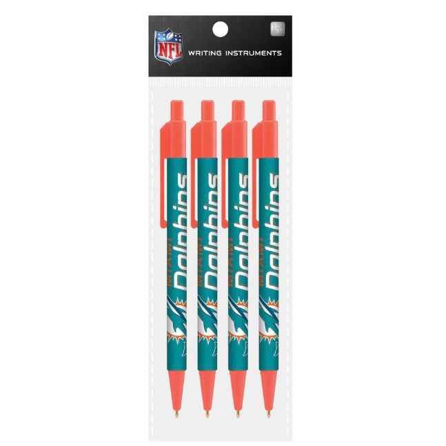 Miami Dolphins Set of 4 Pens