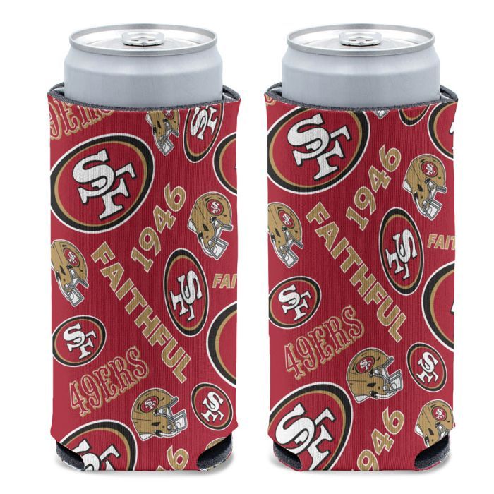 San Francisco 49ers 12 Ounce Slim Can Cooler Koozie