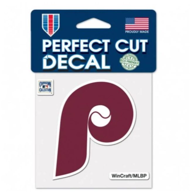 Philadelphia Phillies Retro 4" x 4" Perfect Cut Color Decal
