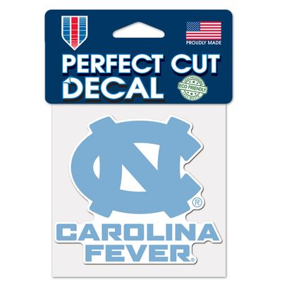 North Carolina Tar Heels Fever 4" x 4" Perfect Cut Color Decal