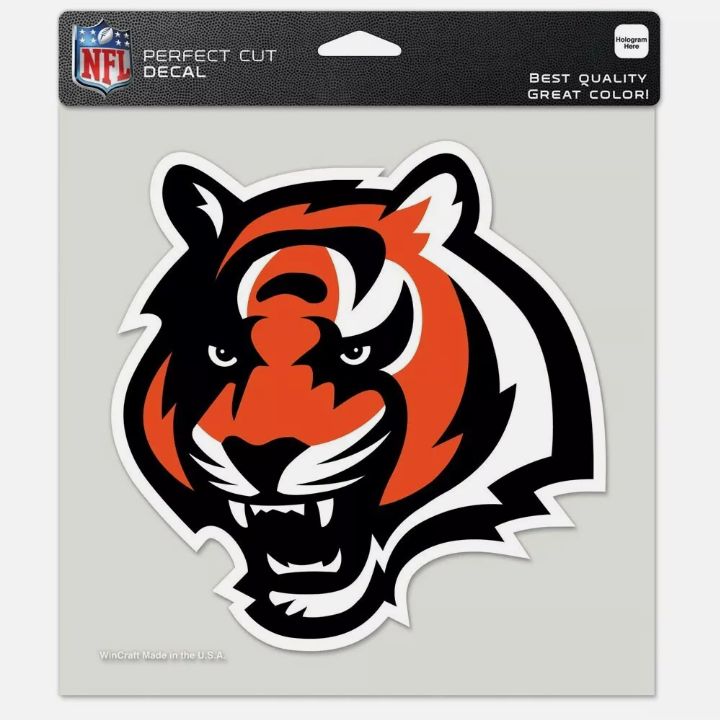 Cincinnati Bengals 8" x 8" Perfect Cut Color Decal