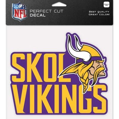 Minnesota Vikings SKOL 8" x 8" Perfect Cut Color Decal