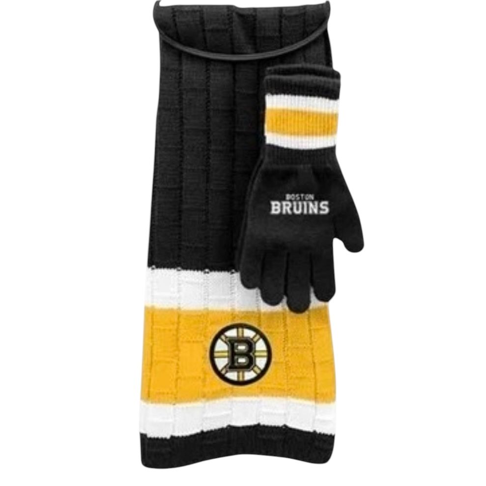 Boston Bruins Scarf and Gloves Set