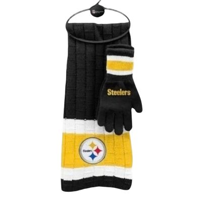 Pittsburgh Steelers Scarf and Gloves Set Pittsburgh Steelers Scarf and Gloves Set