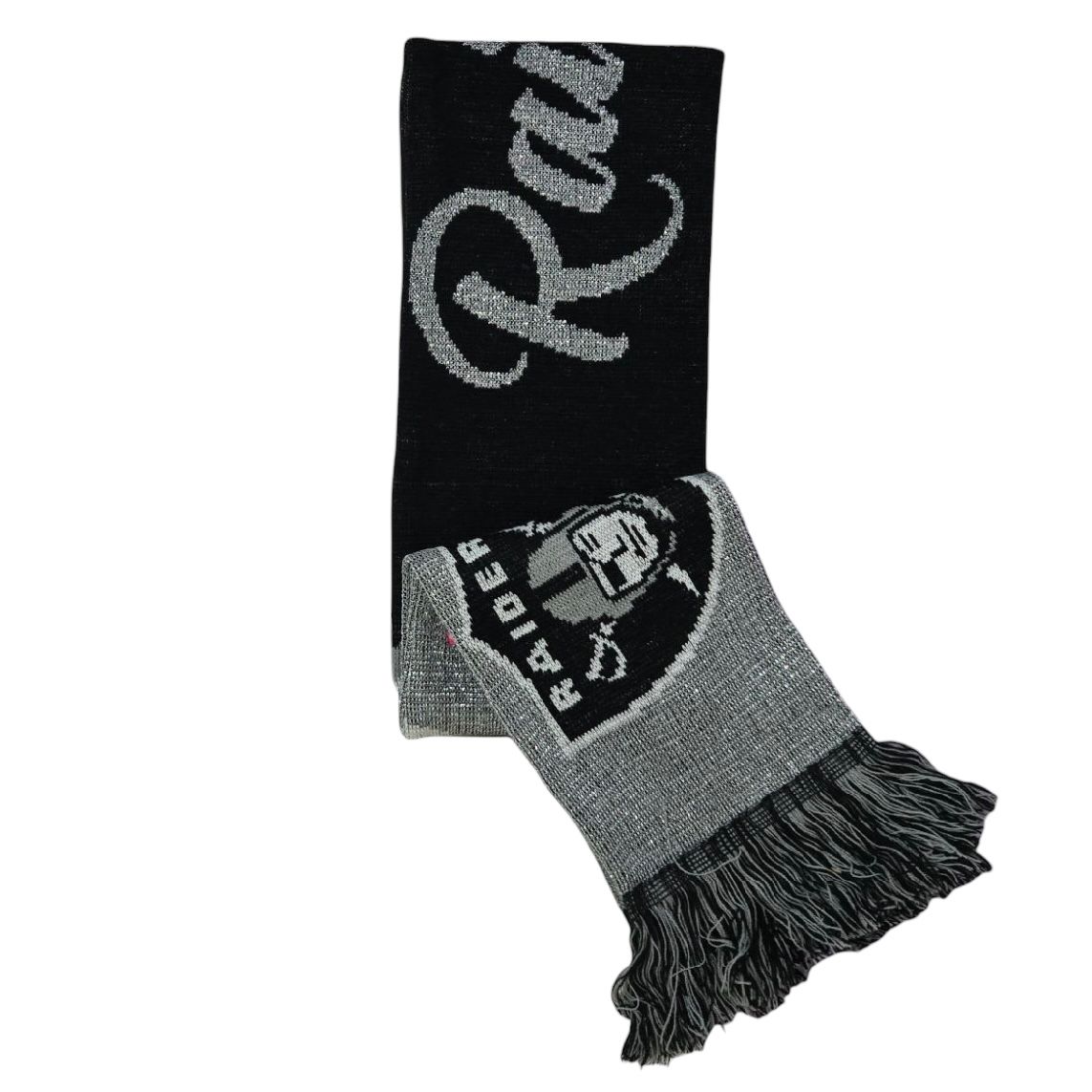 Las Vegas Raiders Silver/Black Adult Knit Scarf