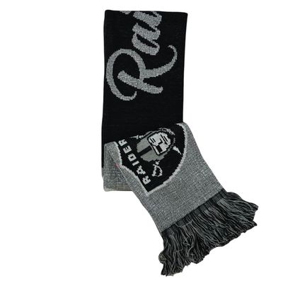 Las Vegas Raiders Silver/Black Adult Knit Scarf Las Vegas Raiders Silver/Black Adult Knit Scarf