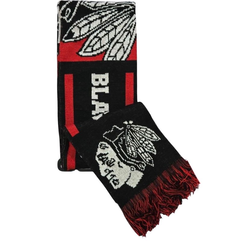Chicago Blackhawks Black Adult Knit Scarf Chicago Blackhawks Black Adult Knit Scarf