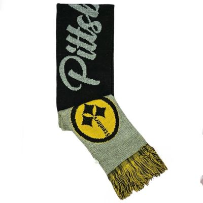 Pittsburgh Steelers Silver & Black NFL Adult Knit Scarf