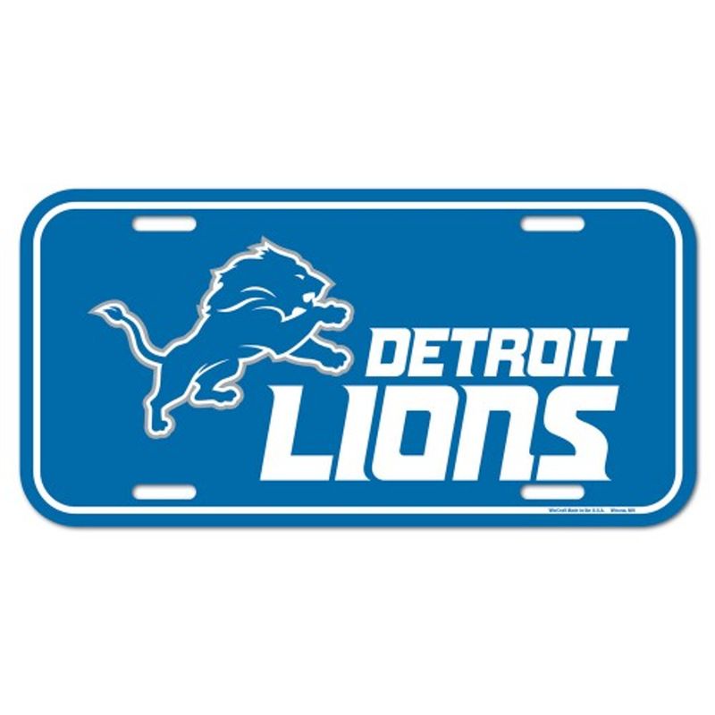 Detroit Lions Plastic License Plate