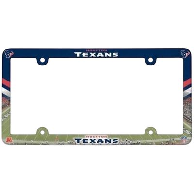 Houston Texans Plastic License Plate Frame Houston Texans Plastic License Plate Frame