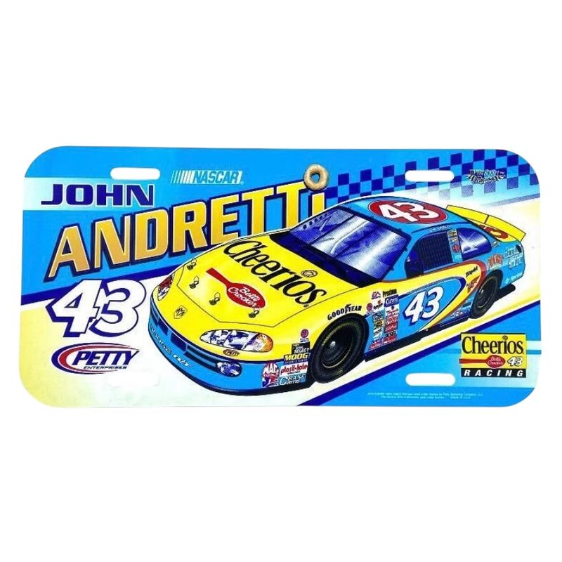 John Andretti Plastic License Plate John Andretti Plastic License Plate