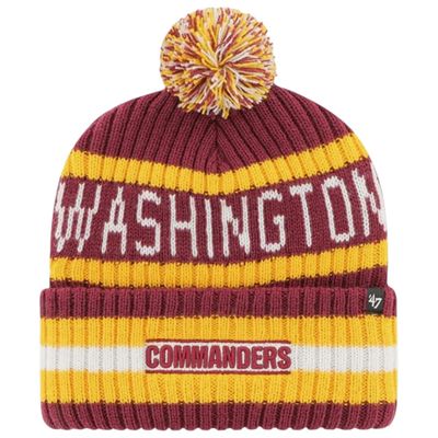 Washington Commanders Men’s Bering 47 Cuffed Pom Knit Hat