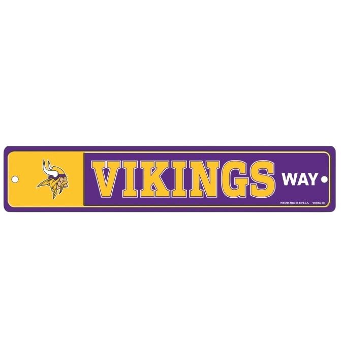 Minnesota Vikings 3.75" x 19" Team Street Sign