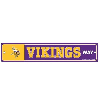 Minnesota Vikings 3.75" x 19" Team Street Sign