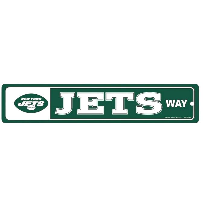 New York Jets 3.75" x 19" Team Street Sign