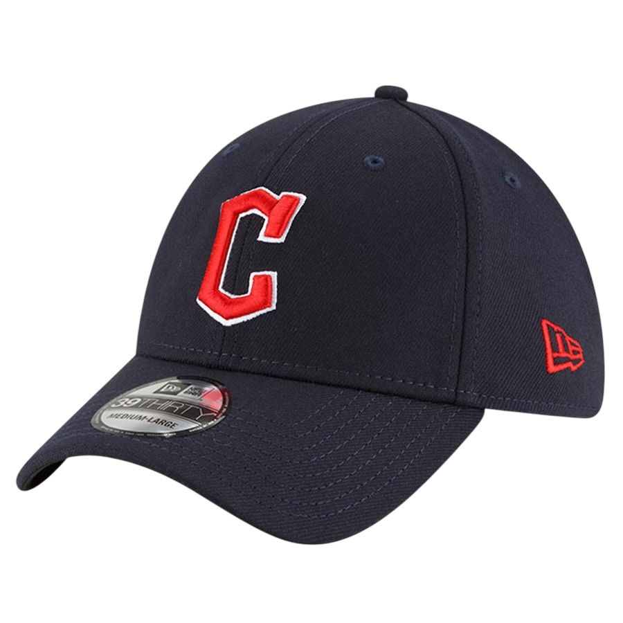 Cleveland Guardians Men's Navy Team Classic New Era 39Thirty Flex Fit Hat