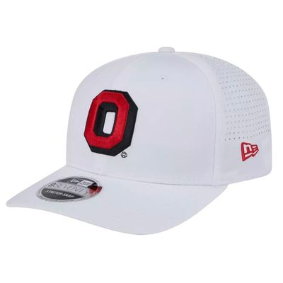 Ohio State Buckeyes Men's White Perform New Era NCAA 9Seventy Stretch-Snap Hat