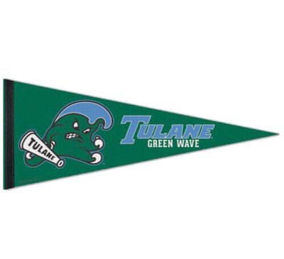 Tulane Green Wave 12 Tulane Green Wave 12" x 30" Premium Pennant