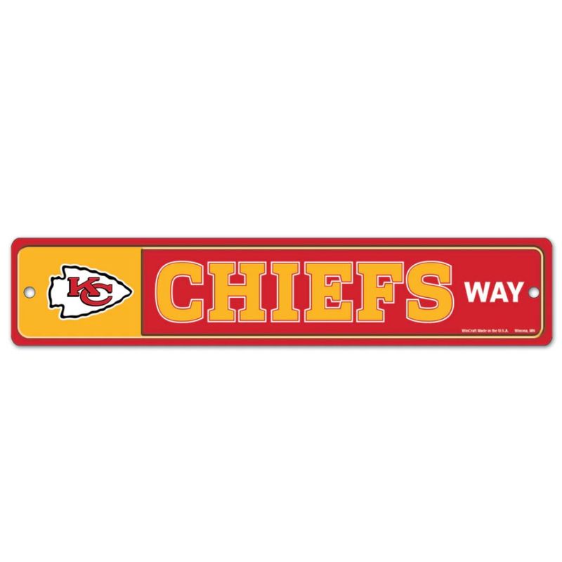 Kansas City Chiefs 3.75" x 19" Team Street Sign