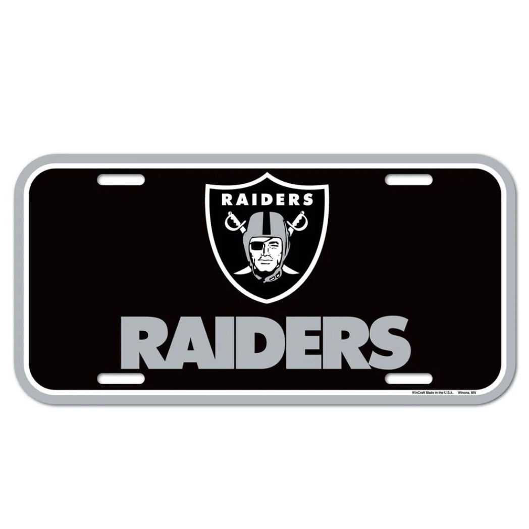 Las Vegas Raiders Plastic License Plate