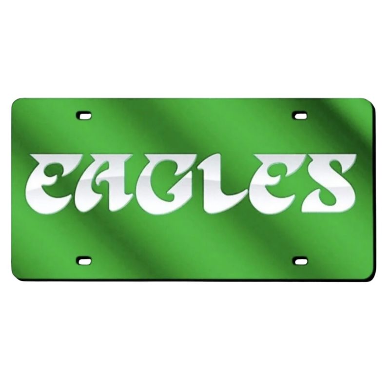 Philadelphia Eagles Laser Tag Script Kelly Green License Plate