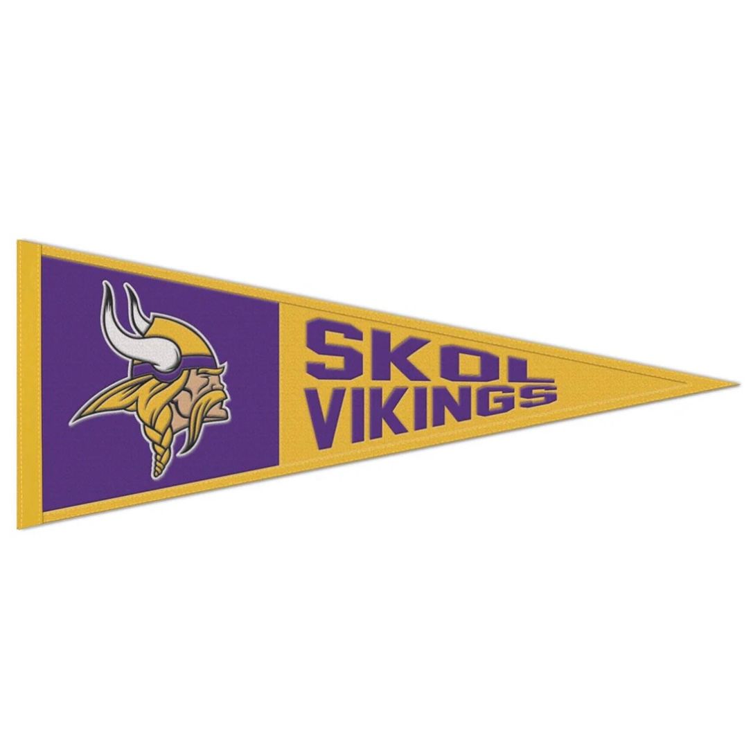 Minnesota Vikings SKOL 13” x 32” Wool Pennant