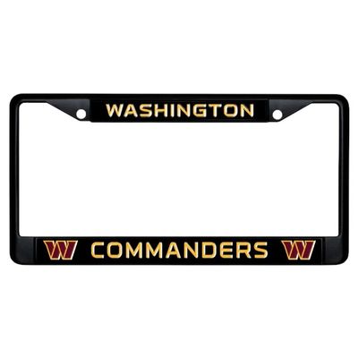 Washington Commanders Black Metal License Plate Frame