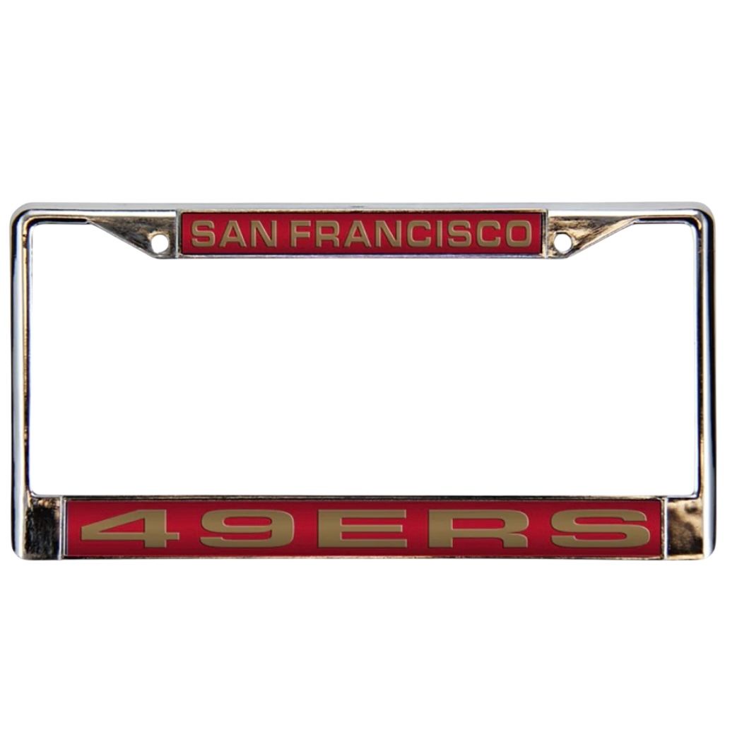 San Francisco 49ers Chrome Metal License Plate Frame
