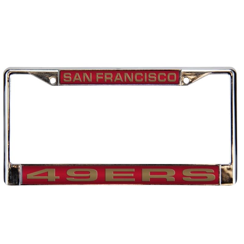 San Francisco 49ers Chrome Metal License Plate Frame