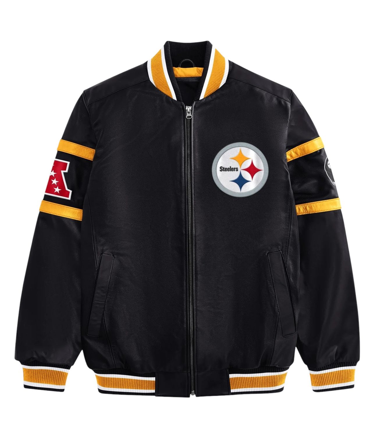 Pittsburgh Steelers Men’s Leather South Paw Starter Full-Zip Jacket