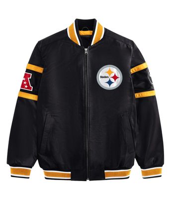 Pittsburgh Steelers Men’s Leather South Paw Starter Full-Zip Jacket Pittsburgh Steelers Men’s Leather South Paw Starter Full-Zip Jacket