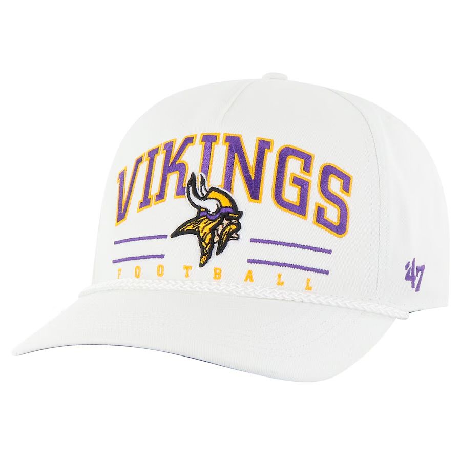 Minnesota Vikings Men’s White Roscoe 47 Hitch Snapback Hat