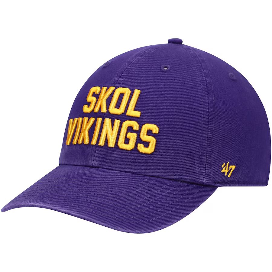 Minnesota Vikings Men’s Script 47 Brand Clean Up Adjustable Hat