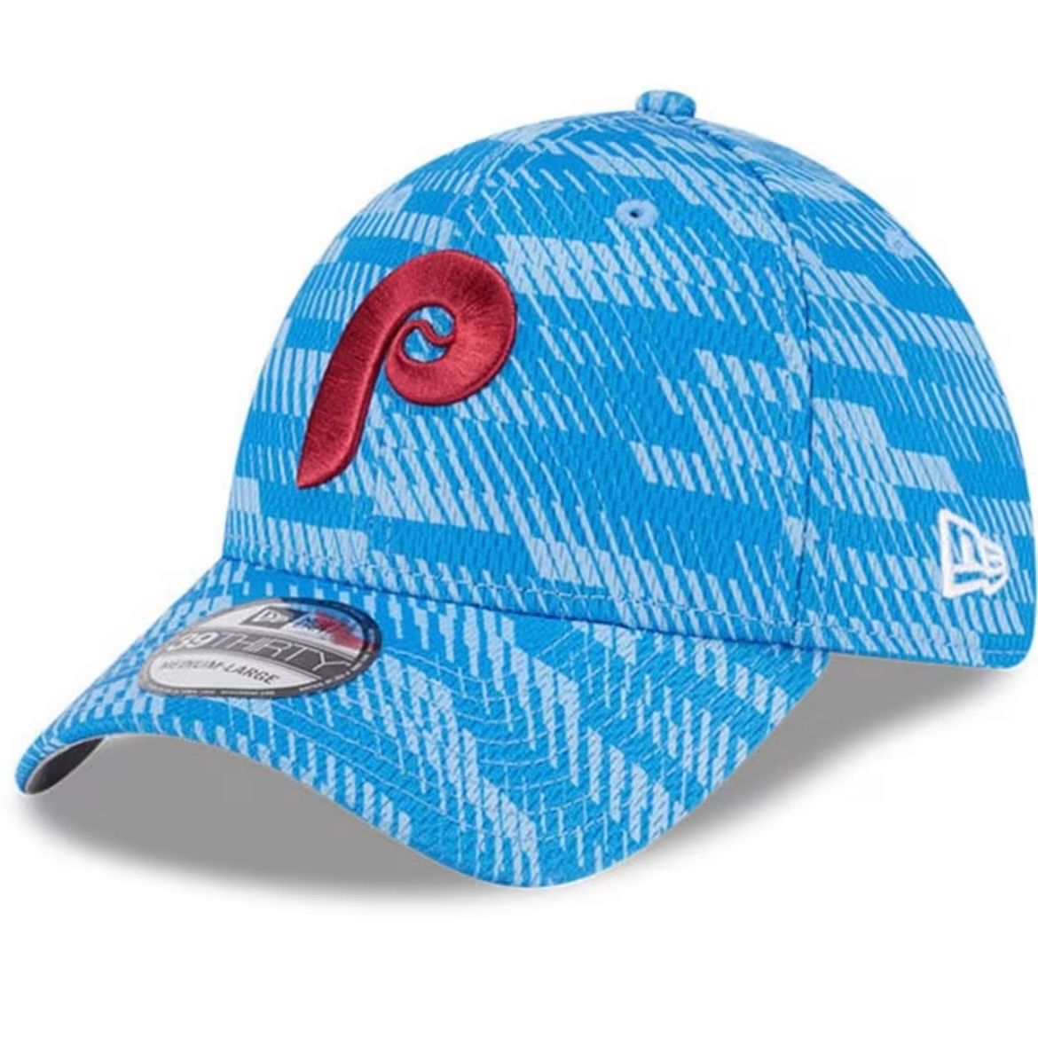 Philadelphia Phillies Men's Blue New Era 2025 MLB Clubhouse 39THIRTY Flex Hat