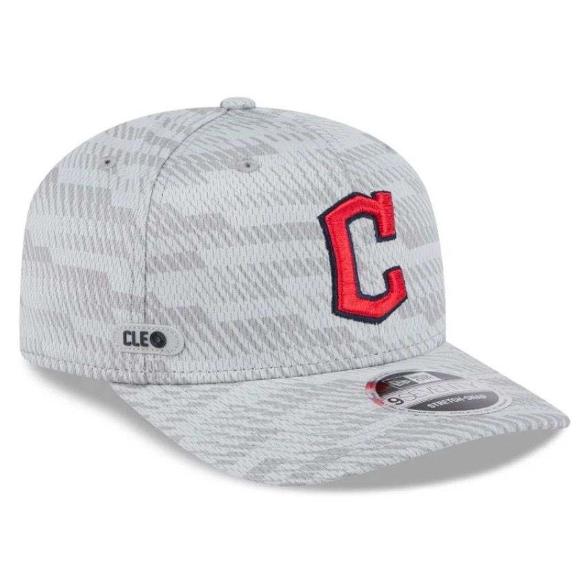 Cleveland Guardians Men's Gray 2025 Spring Training New Era 9Seventy Stretch-Snap Hat