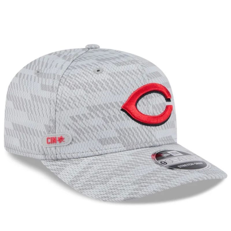 Cincinnati Reds Men's Gray 2025 Spring Training New Era 9Seventy Stretch-Snap Hat