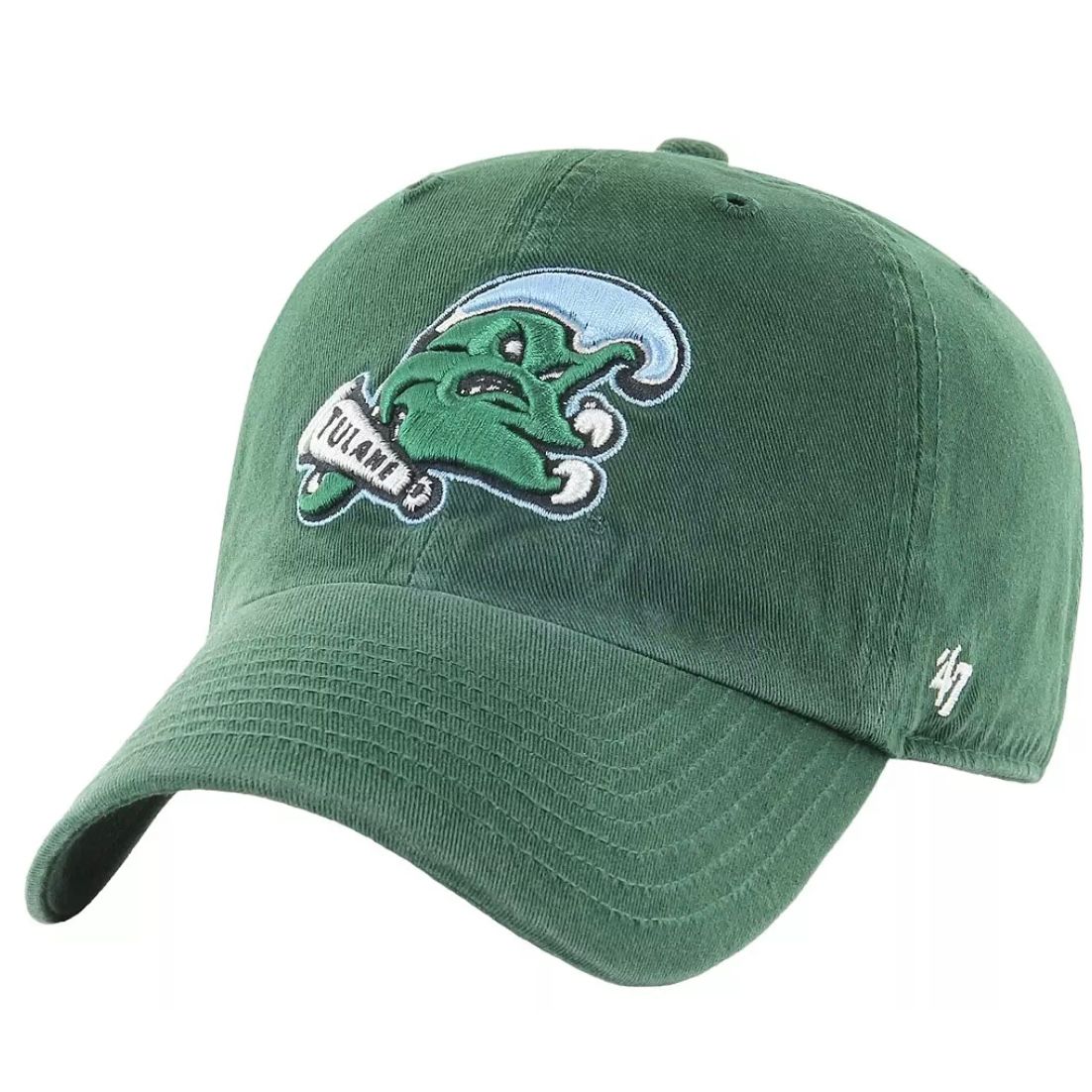 Tulane Green Wave Men’s Green 47 Brand Clean Up Adjustable Hat