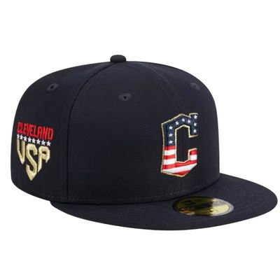 Cleveland Guardians Men’s New Era Navy 4th of July 59FIFTY Fitted Hat