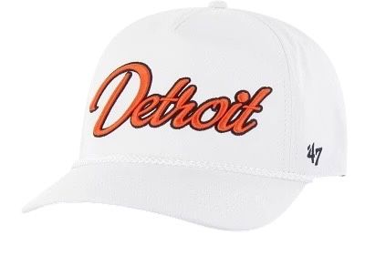 Detroit Tigers Men’s White Overhand Script 47 Hitch Snapback Hat